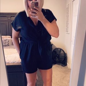 Black short romper